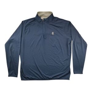 Peter Millar Crown Crafted 1898 Quarter Zip Navy Pullover Men XL Premium